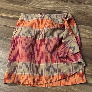 Lauren Ralph Lauren Multicolor Ikat Mini Skirt - Orange, Red, Tan, Purple